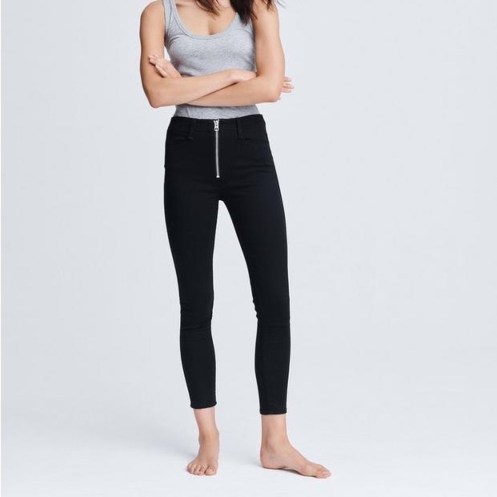 NWT Rag & Bone Nina High Rise Jeans Black (16)